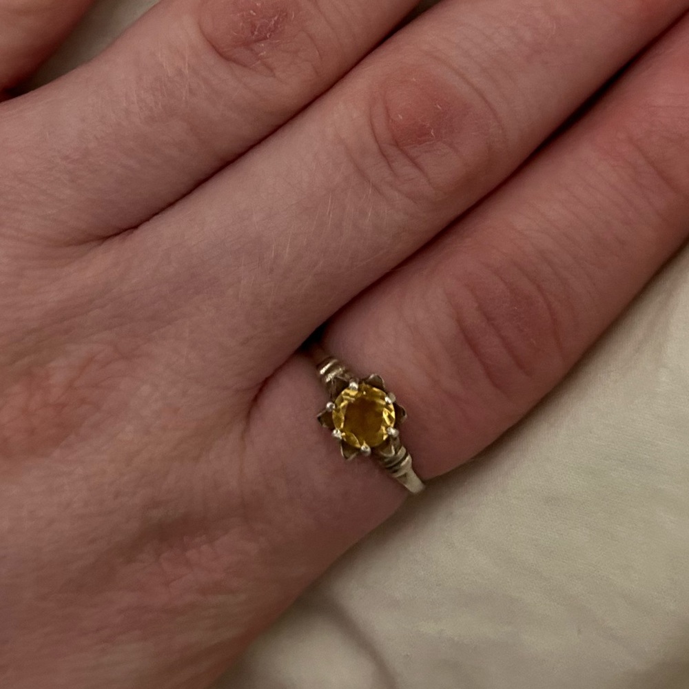 Beautiful Citrine Sterling Silver Ring